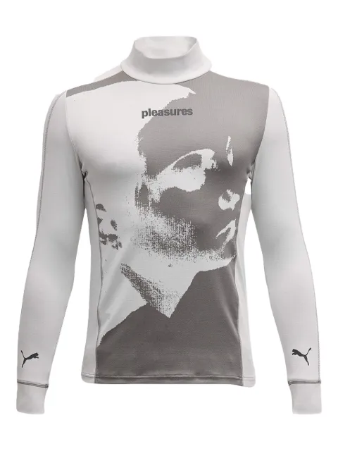 PUMA x Pleasures slogan-print T-shirt White 62409765