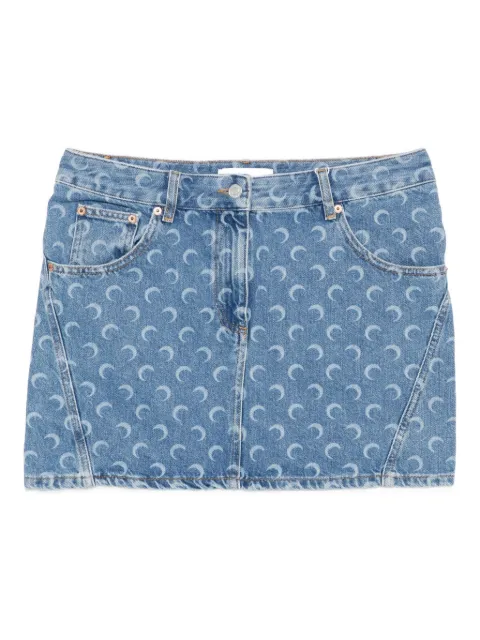 Marine Serre denim mini skirt Blue WSK057BCDEN0002
