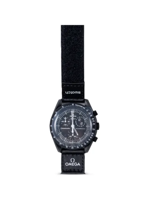 Swatch x Omega MoonSwatch Mission to the Moonphase 42mm watch Black SO33B700