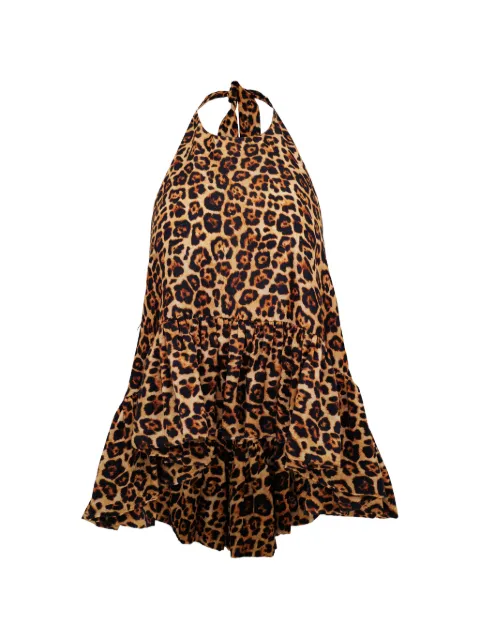 AZEEZA Winston silk top Brown WINSTONTOPRAWSILK