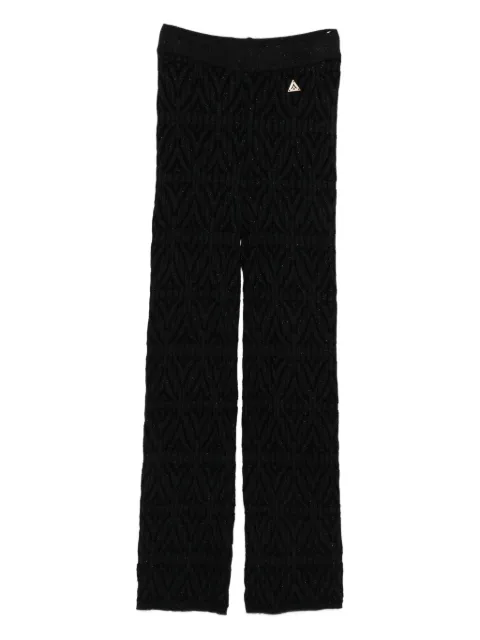 Akep textured logo trousers Black PTKD11011