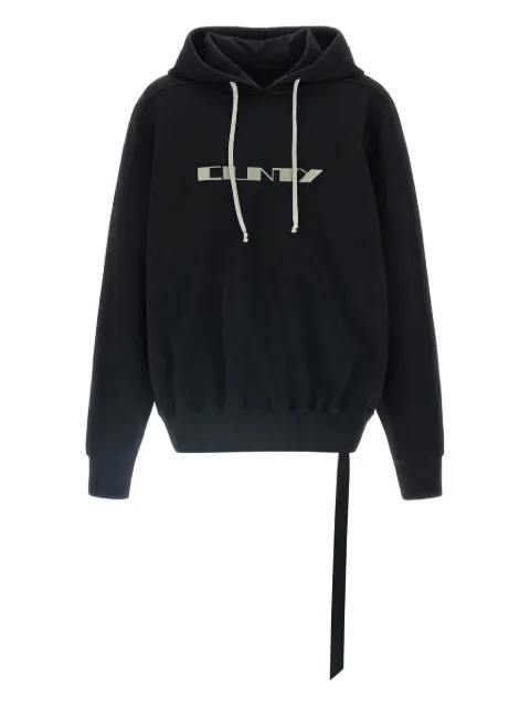 Rick Owens DRKSHDW text-print hoodie Black DU02E7262FEP2P0908