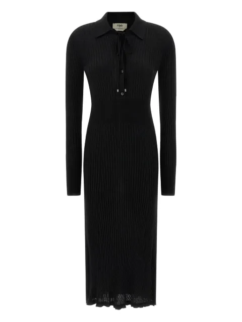 FENDI Essential ribbed-knit dress Black FZDD85AUZT