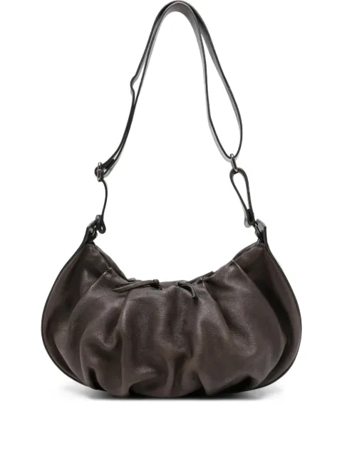 Reptile's House gathered leather shoulder bag Brown H845N008511