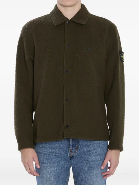 Stone Island virgin wool-blend shirt Green K2S151200021S0214