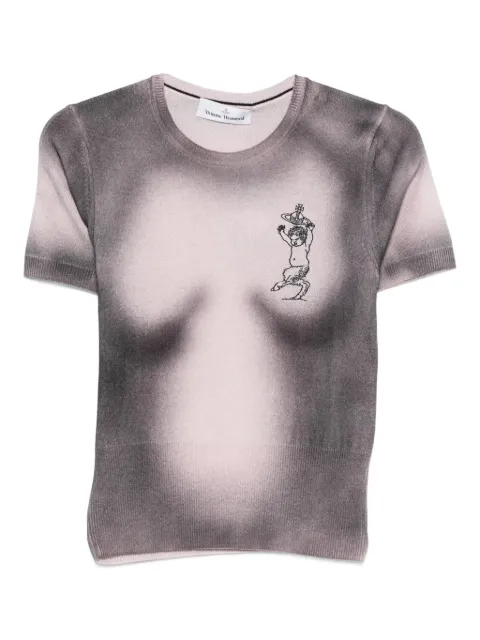 Vivienne Westwood Elle print fitted top Black 1803007GY004I