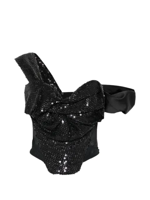 Vivienne Westwood Knot sequin embellished corset top Black 15030046J00AD