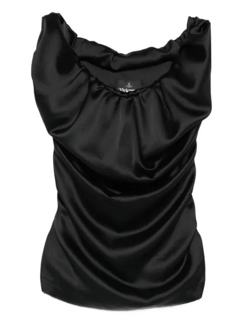 Vivienne Westwood Ginnie draped top Black 15050019W01CA