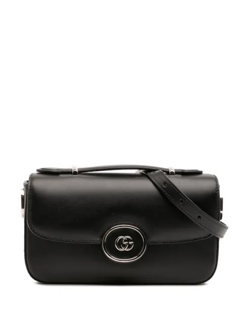 Gucci Pre-Owned 2016-2025 Mini Leather Petite GG satchel Black BS99IM43X670LY8K