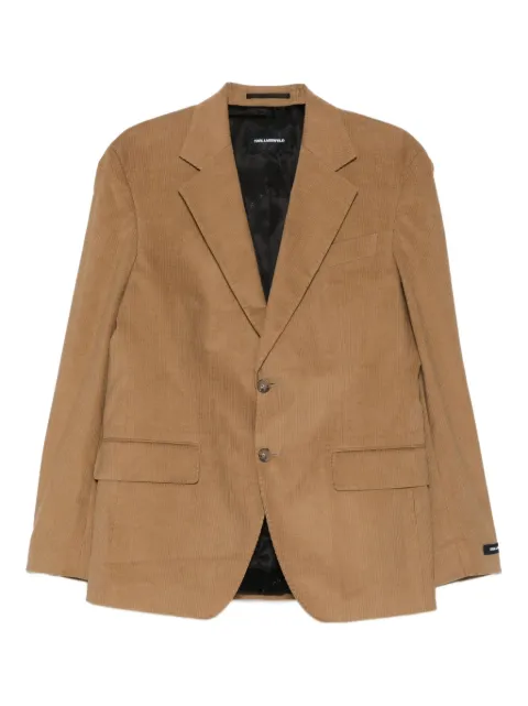 Karl Lagerfeld corduroy single-breasted blazer Brown 155106553013