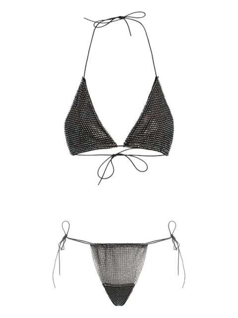 Santa Brands Orchid embellished bikini Black ORCHIDBIKINI