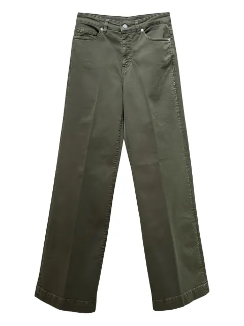 Nine In The Morning patch-pocket trousers Green 9FW25ENN17OLIVA