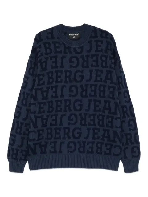 Iceberg intarsia-knit logo sweater Blue 25IJ10A0059501