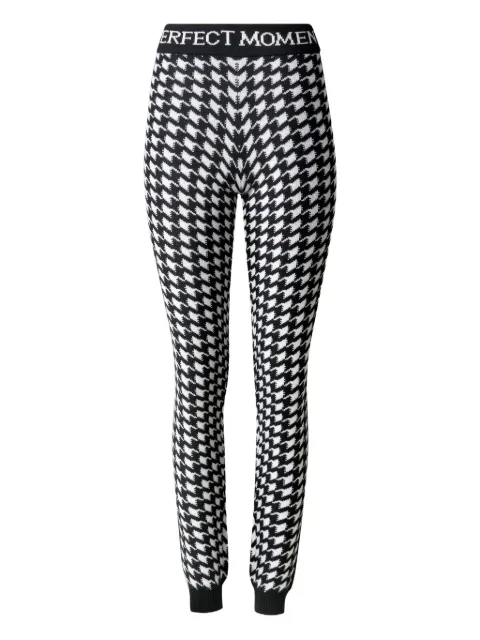 Perfect Moment houndstooth-pattern logo-waistband pants Black W30012642291