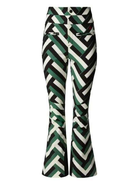 Perfect Moment chevron flared ski trousers Green W30012232343