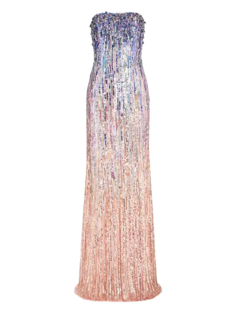 Jenny Packham Honesty sequin-embellished maxi dress Purple ZDD102L