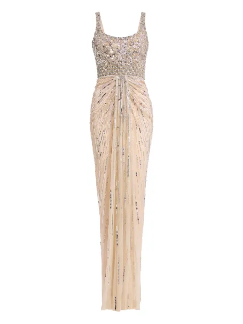 Jenny Packham sequin-embellished Elixir dress Neutrals ZDD103L