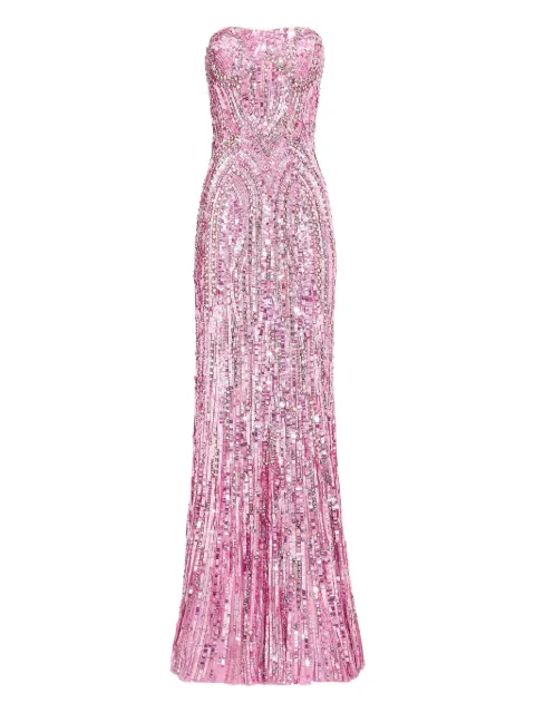 Jenny Packham sequin-embellished strapless euphoria dress Pink ZDD105L