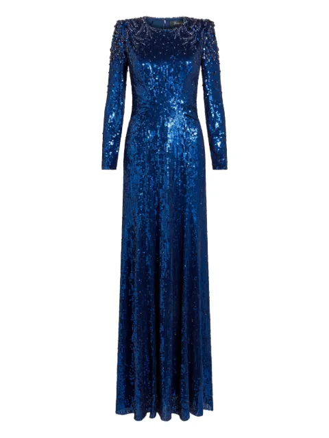 Jenny Packham sequin embellished dulcet dress Blue ZDD104L