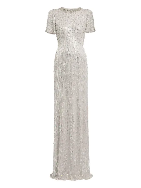 Jenny Packham Serenity sequin-embellishment gown Neutrals ZDD111L