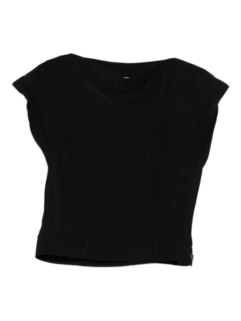 MM6 Maison Margiela ribbed top Black S62NC0177
