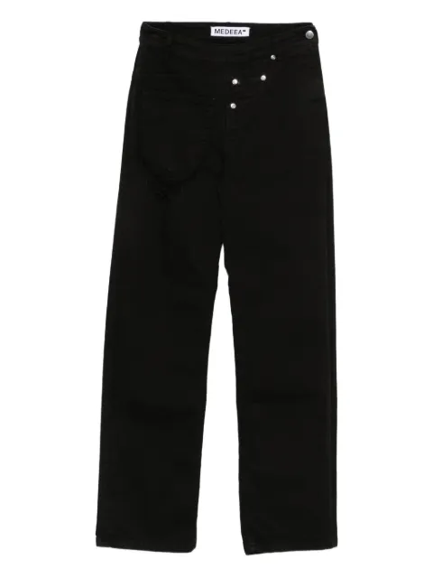 MEDEEA ripped-detail reversed jeans Black WRJB