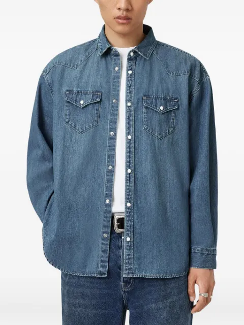AllSaints Fenton chest-pockets shirt Blue M054SD