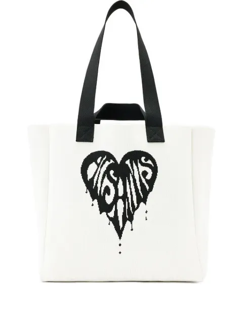 AllSaints Izzy heart tote bag White W297XD
