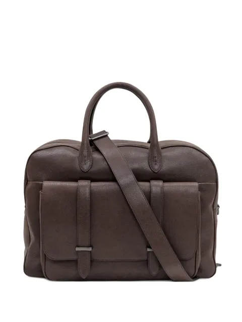 Orciani flap jones tote bag Brown P00748CHE