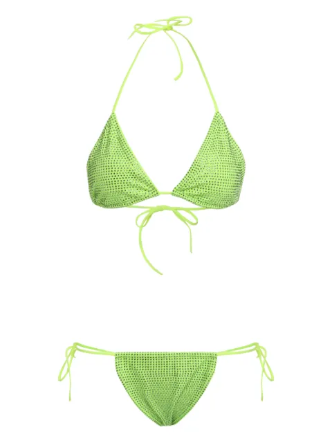 Santa Brands Dahlia embellished bikini Green DHALIABIKINI