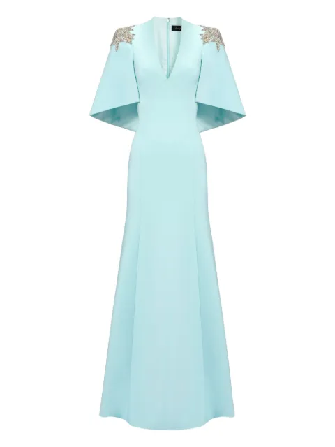 Jenny Packham rhinestone-embellished maxi dress Blue ZDD128L