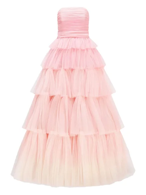 Jenny Packham Adore tiered bow gown Pink ZDD115L