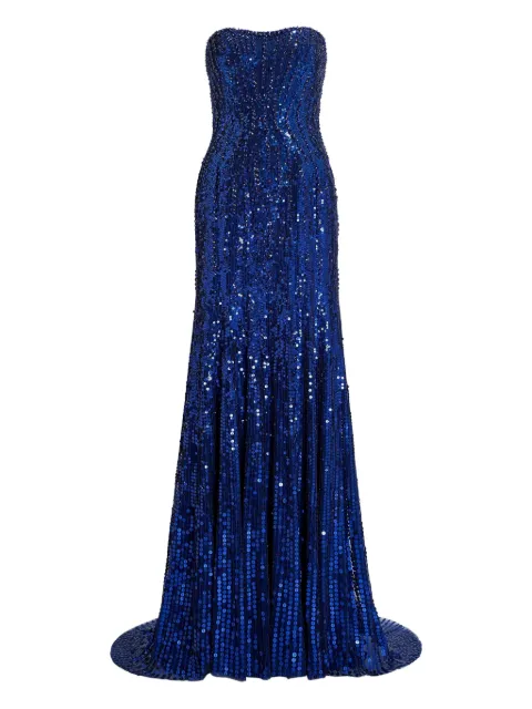 Jenny Packham Sarai sequin-embellished maxi dress Blue JPCLS153ZD