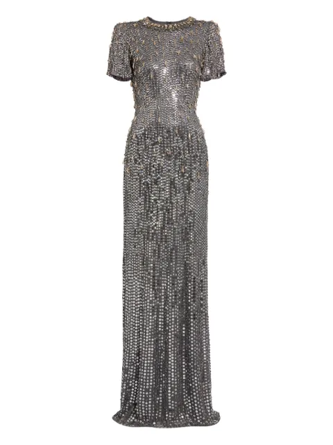 Jenny Packham Serenity sequin-embellished gown Grey ZDD111L
