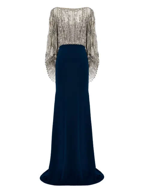 Jenny Packham Wanderlust sequin-embellished maxi dress Blue ZDD123L