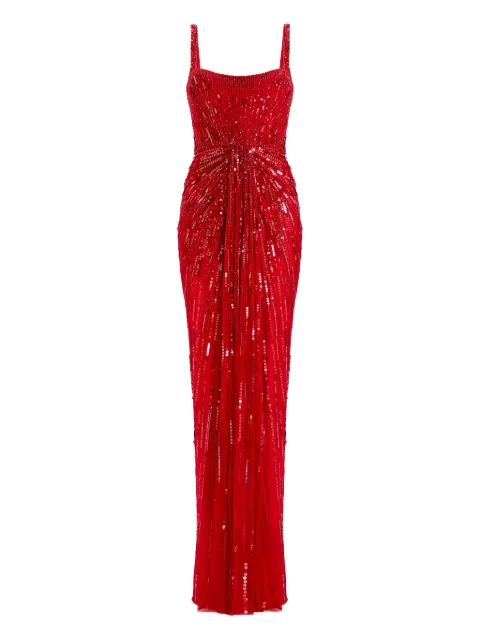Jenny Packham sequin-embellished Chrissy dress Red JPCLS157ZD