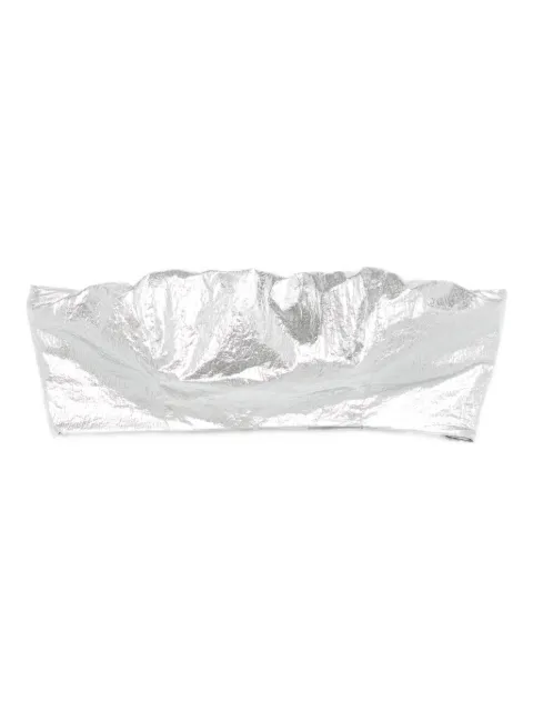 MEDEEA metallic-effect cropped top WSOS