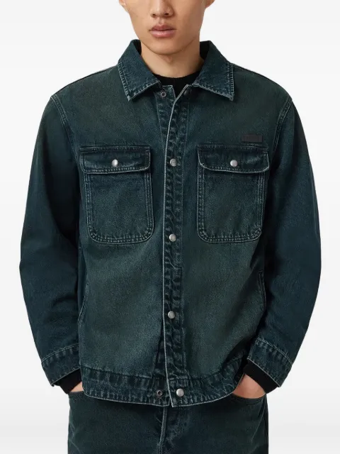AllSaints Exile pocketed-buttoned jacket Blue USM029OD
