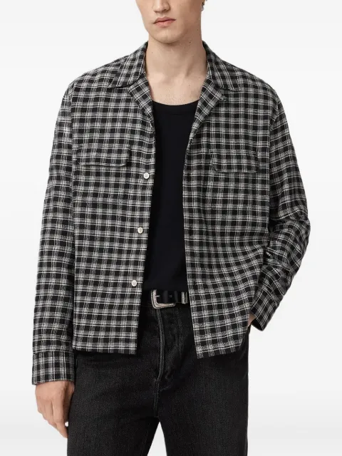 AllSaints Horton checked shirt Black M035SD