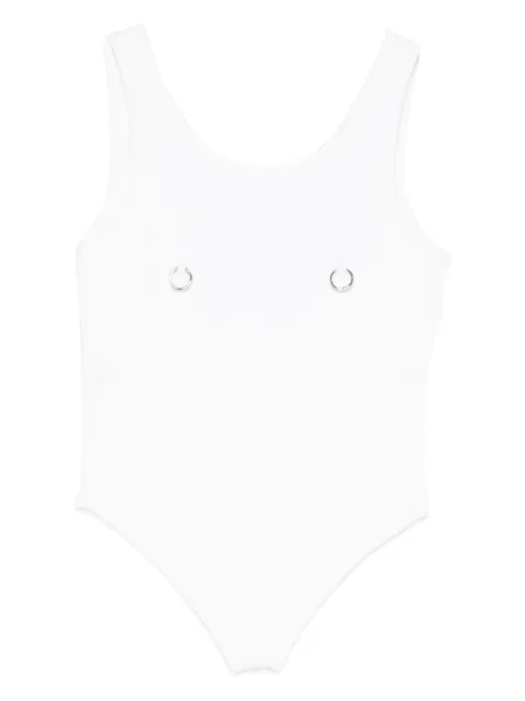 MEDEEA ring-detail bodysuit White WBRW
