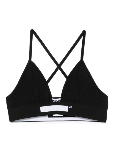 MEDEEA ribbed logo bra Black WBBB