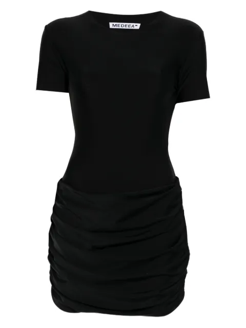 MEDEEA ruched midi dress Black WSDB