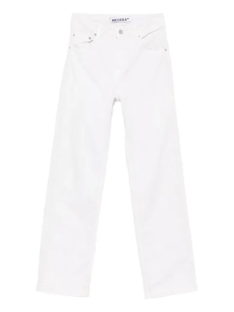 MEDEEA distressed straight-leg jeans White WDJW