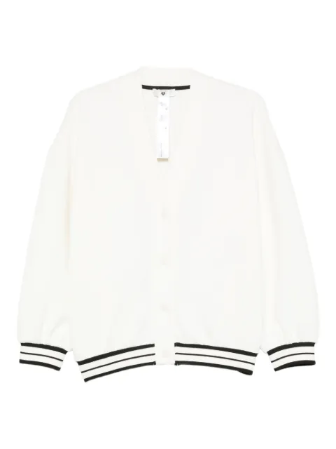 TWINSET striped-trim cardigan White 252LL2GBB
