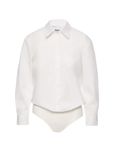MEDEEA cotton shirt bodysuit White WBSW