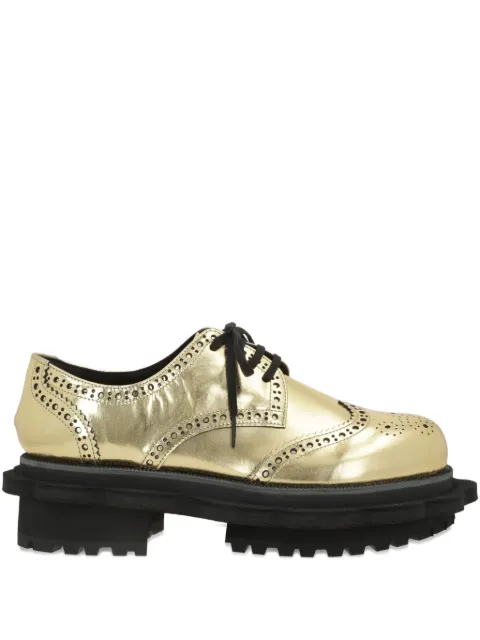 Comme des Garçons TAO full-brogue platform derby shoes Gold TPK104W251GOLD