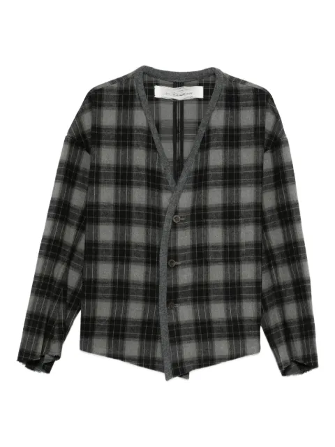 Individual Sentiments plaid-pattern cardigan Grey CA07MC16