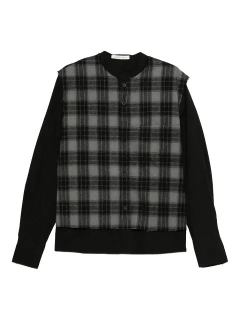 Individual Sentiments checked long-sleeved shirt Grey SH62MC16