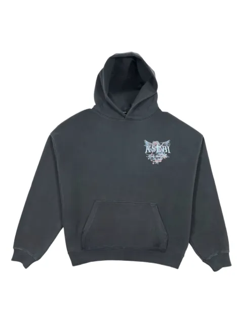 Ksubi pouch-pocket graphic-print hoodie Black MFA25FL008