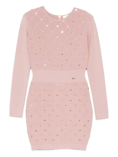 Elisabetta Franchi long sleeve mini dress Pink AM25S57E2EA6
